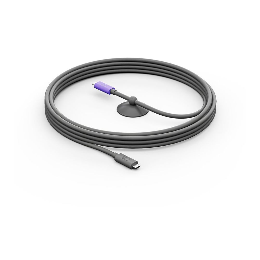 Logitech 952-000195 USB kabel USB 3.2 Gen 2 (3.1 Gen 2) 5 m USB C Grafit, Ljubičasto