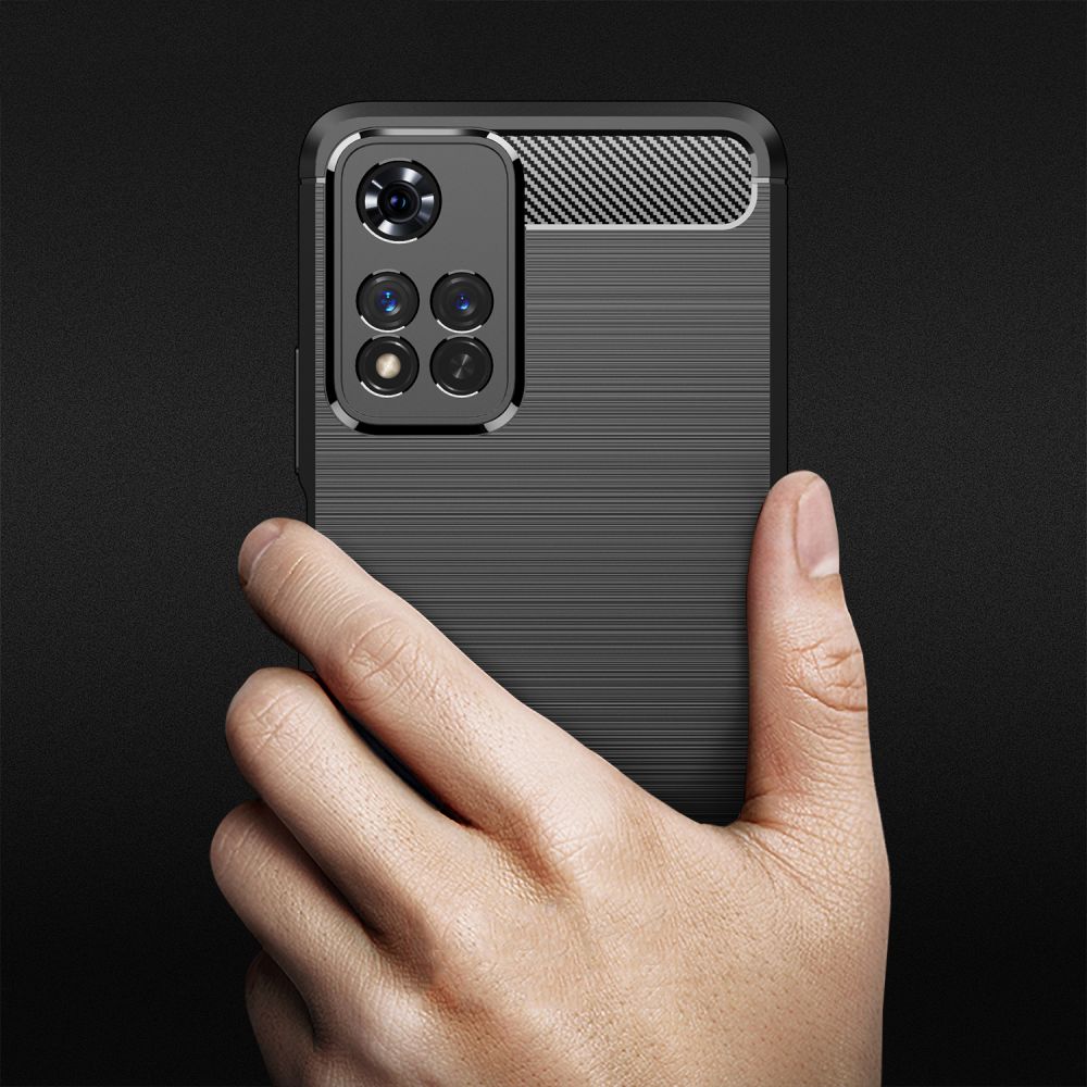 TECH-PROTECT TPUCARBON OVITEK ZA XIAOMI REDMI NOTE 11 PRO+ PLUS 5G ČRNI