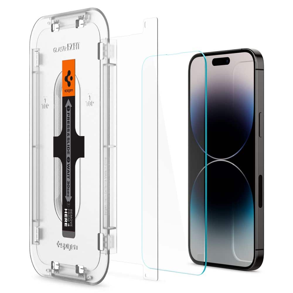 SPIGEN GLAS.TR EZ FIT KALJENO STEKLO 2-KOM ZA IPHONE 14 PRO MAX CLEAR