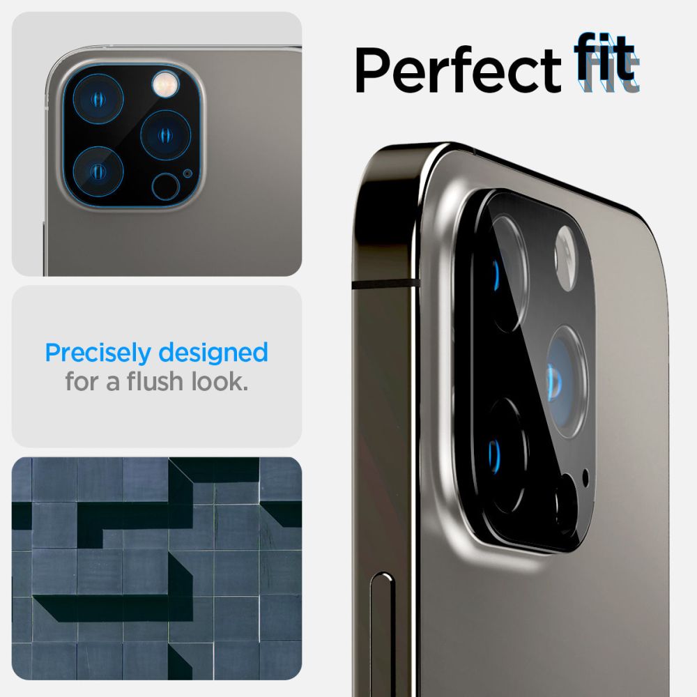 SPIGEN OPTIK.TR ZAŠČITA ZA KAMERO 2-KOSOVNO PAKIRANJE IPHONE 14 PRO / 14 PRO MAX / 15 PRO / 15 PRO MAX ČRNA MASKA
