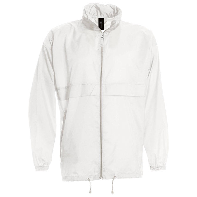 VJETROVKA S KAPULJAČOM ZIP UNISEX B&C SIROCCO BIJELA L