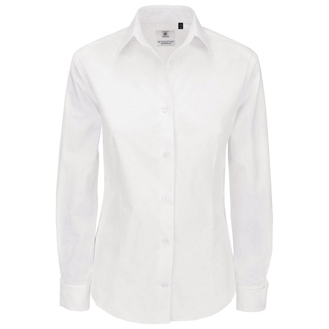 KOŠULJA ŽENSKA DUGI RUKAVI B&C HERITAGE 120G BIJELA L