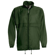 VJETROVKA S KAPULJAČOM ZIP UNISEX B&C SIROCCO TAMNO ZELENA 2XL