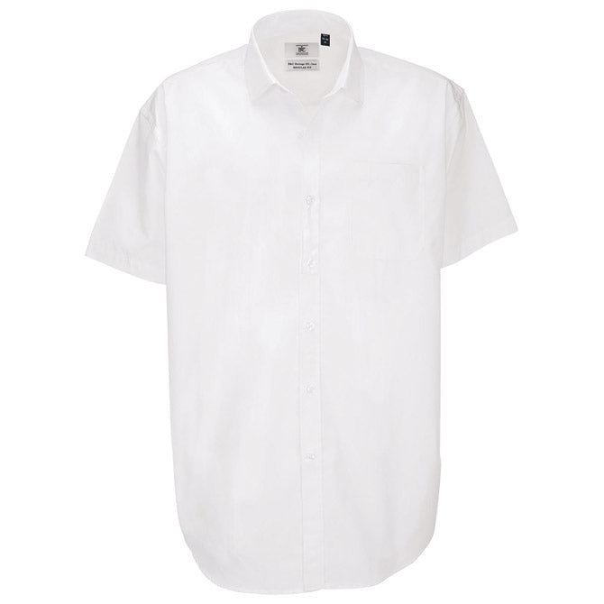 MOŠKA SRAJCA KRATKI ROKAVI B&C HERITAGE 120G BELA 2XL