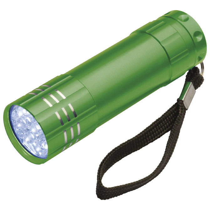 ROČNA SVETILKA 9 LED KOVINSKA EASY 190409 ZELENA