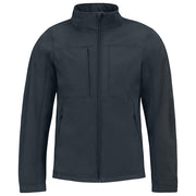 MOŠKA JAKNA Z ZADRGO B&C S KAPUCO SOFTSHELL TEMNO MODRA 3XL