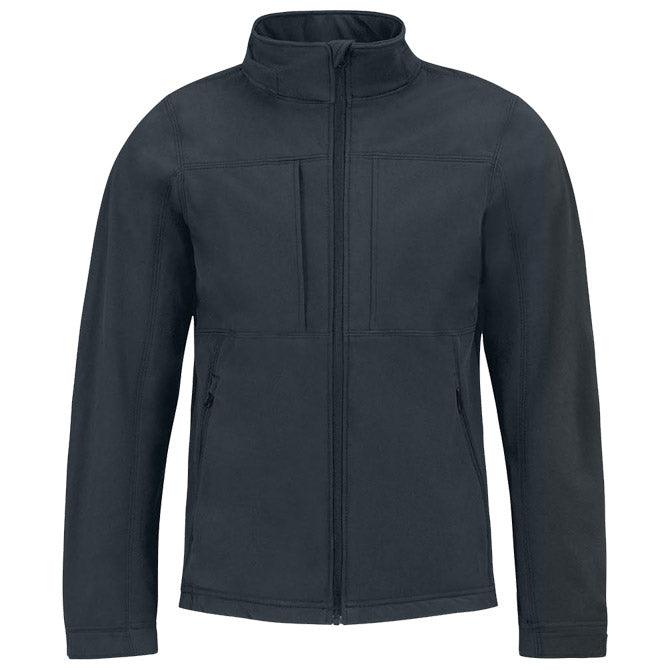 JAKNA ZIP MUŠKA B&C HOODED SOFTSHELL TAMNO PLAVA S
