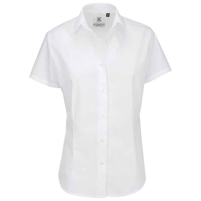 ŽENSKA SRAJCA KRATKI ROKAVI B&C HERITAGE 120G BELA 2XL