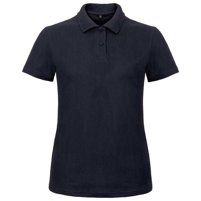 ŽENSKA POLO MAJICA KRATKI ROKAVI B&C ID.001 180G TEMNO MODRA S