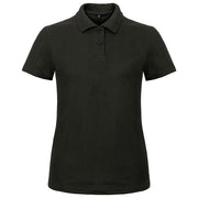 MAJICA KRATKI ROKAVI POLO B&C ID.001/WOMEN 180G ČRNA M