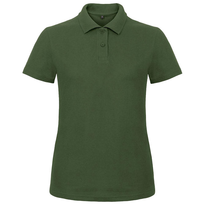 MAJICA KRATKI RUKAVI POLO B&C ID.001/WOMEN 180G TAMNO ZELENA S!!