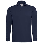 MAJICA DOLGI ROKAVI POLO B&C HEAVYMILL LSL 230G TEMNO MODRA 2XL-EOL!!