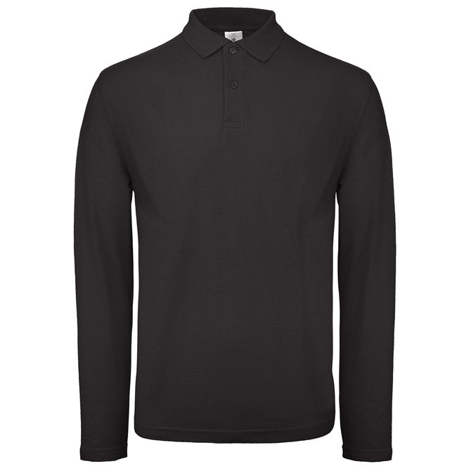 MAJICA DOLGI ROKAVI POLO B&C ID.001 LSL 180G ČRNA L