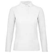 MAJICA DOLGI ROKAVI POLO B&C ID.001 LSLWOMEN 180G BELO XS