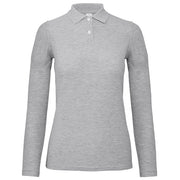 MAJICA DUGI RUKAVI POLO B&C ID.001 LSL/WOMEN 180G SVIJETLO SIVA L