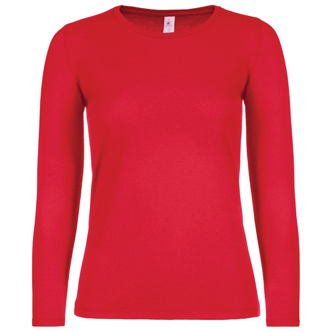 MAJICA DOLGI ROKAVI B&C #E150/WOMEN LSL RDEČA L