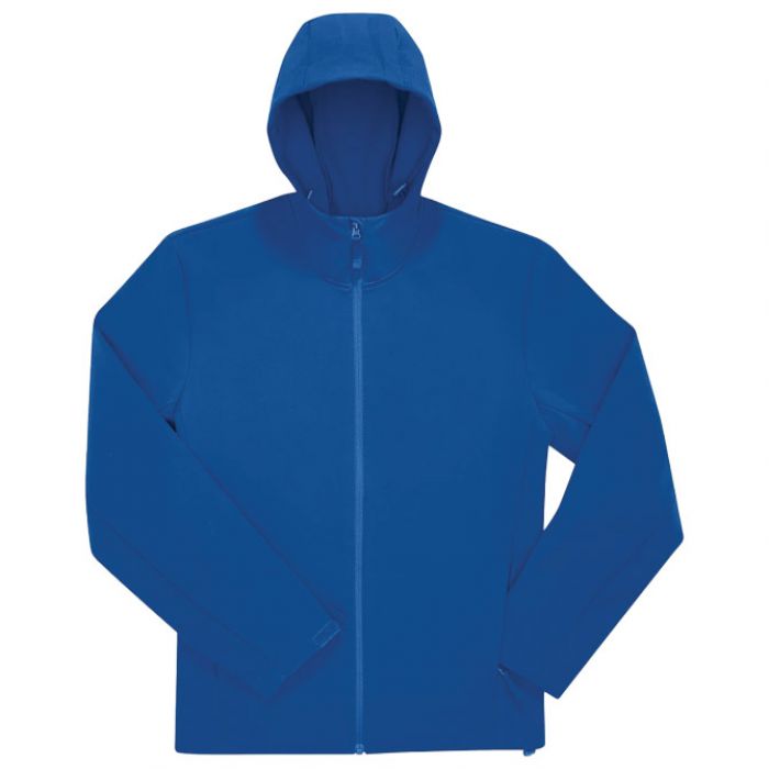 JAKNA ZIP MUŠKA B&C HOODED SOFTSHELL AZURNO PLAVA XL * DO ISTEKA ZALIHA