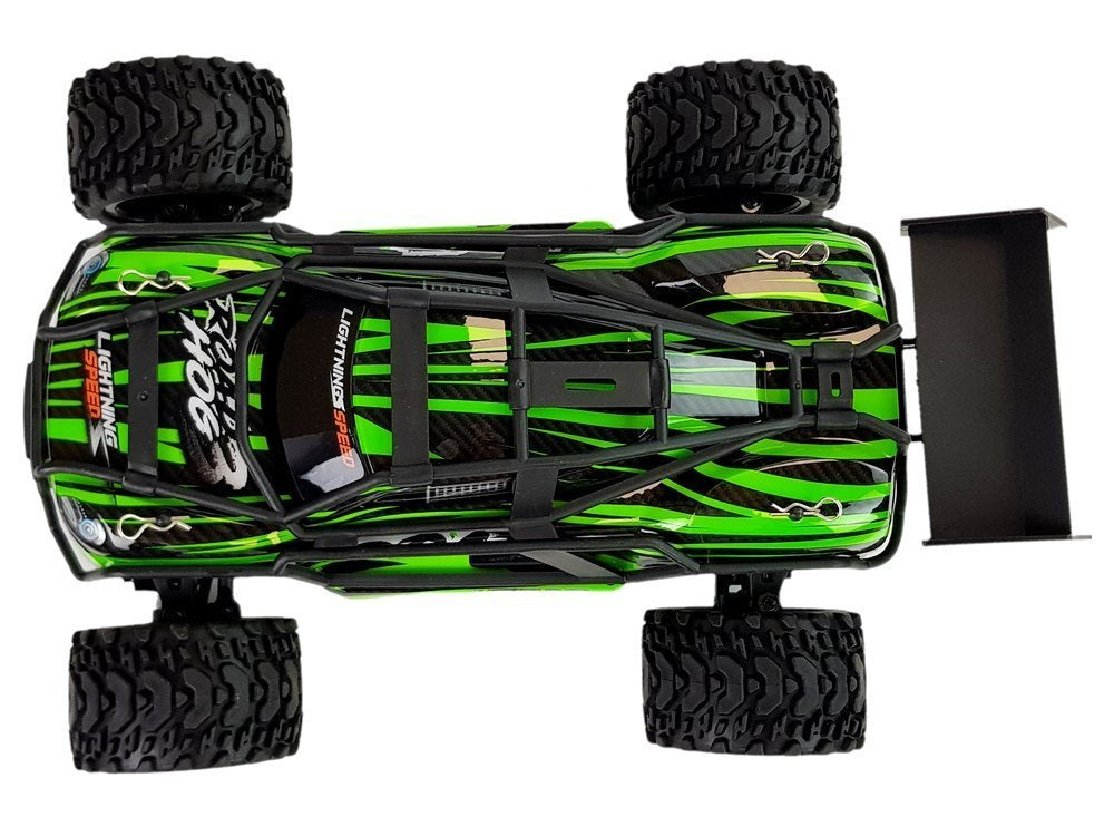 Buggy na daljinsko upravljanje 2.4G 1:18 s brzinom do 35 km/h - crno/zeleni