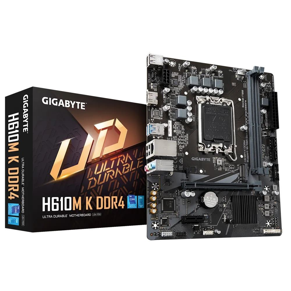 Gigabyte H610M K DDR4 1.0 matična ploča Intel H610 Express LGA 1700 Mikro ATX