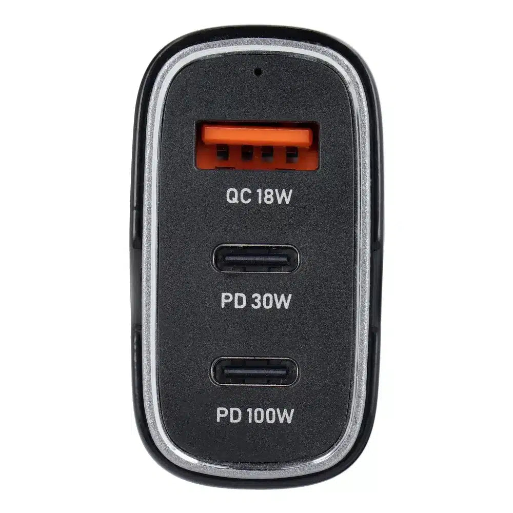 USB QC 3.0 avtopolnilec 18W + 2x Type C PD 100W+30W CC53-2C1A (skupno 138W)