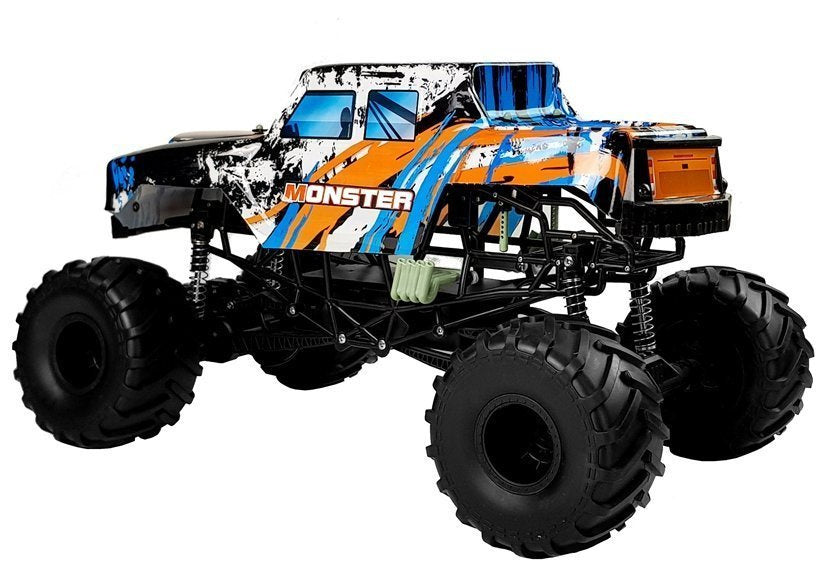 Buggy na daljinsko upravljanje Monster X 2.4G 4x4 57cm - narančasto/plavi