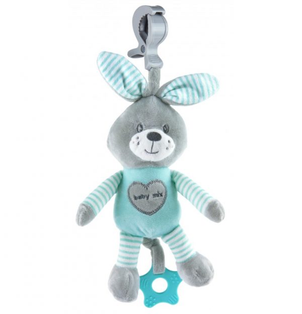 Plišani medo s vibracijom grey&mint