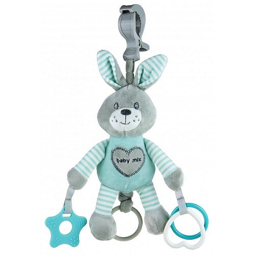 Plišani zeko s vibracijom grey&mint