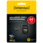(Intenso) Micro SDHC/SDXC kartica 64GB Class 10, UHS-I +adapter, Pro - MicroSD 64GB Class10 UHS-I Pro