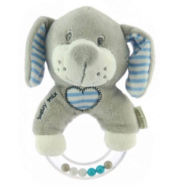Pliš zvečka pas grey&mint