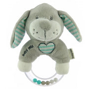 Pliš zvečka pas grey&mint