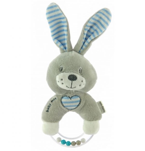 Pliš zvečka pas grey&mint