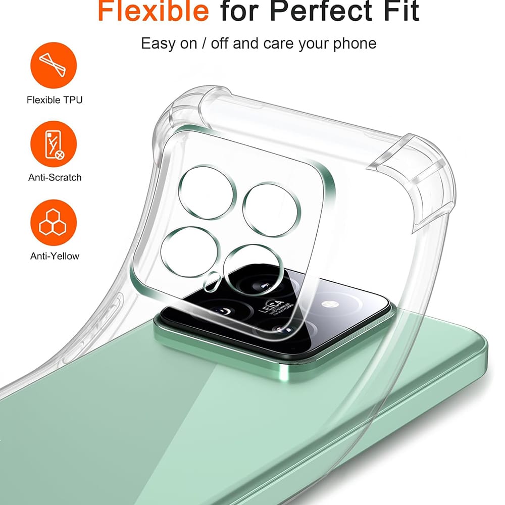 Techsuit Shockproof Clear Silicone prozirna maskica otporna na udarce za Xiaomi 14