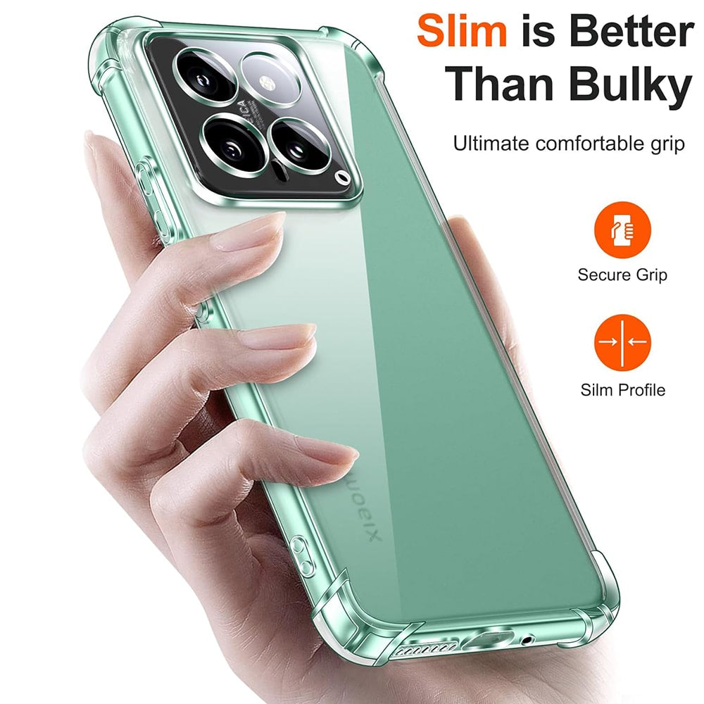 Techsuit Shockproof Clear Silicone prozirna maskica otporna na udarce za Xiaomi 14