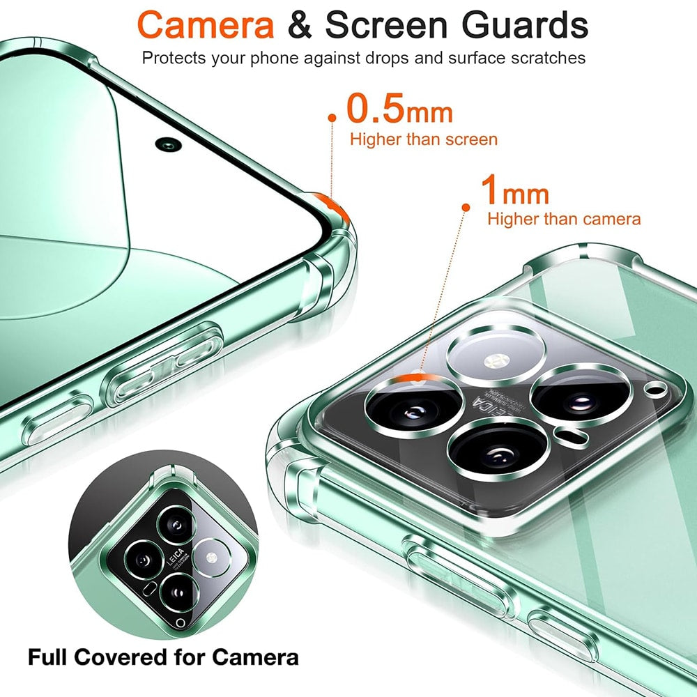 Techsuit Shockproof Clear Silicone prozirna maskica otporna na udarce za Xiaomi 14
