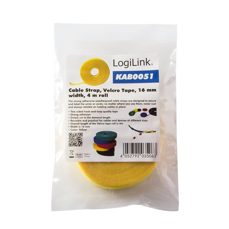 LogiLink KAB0051 kabelska stezaljka Žuto 1 kom