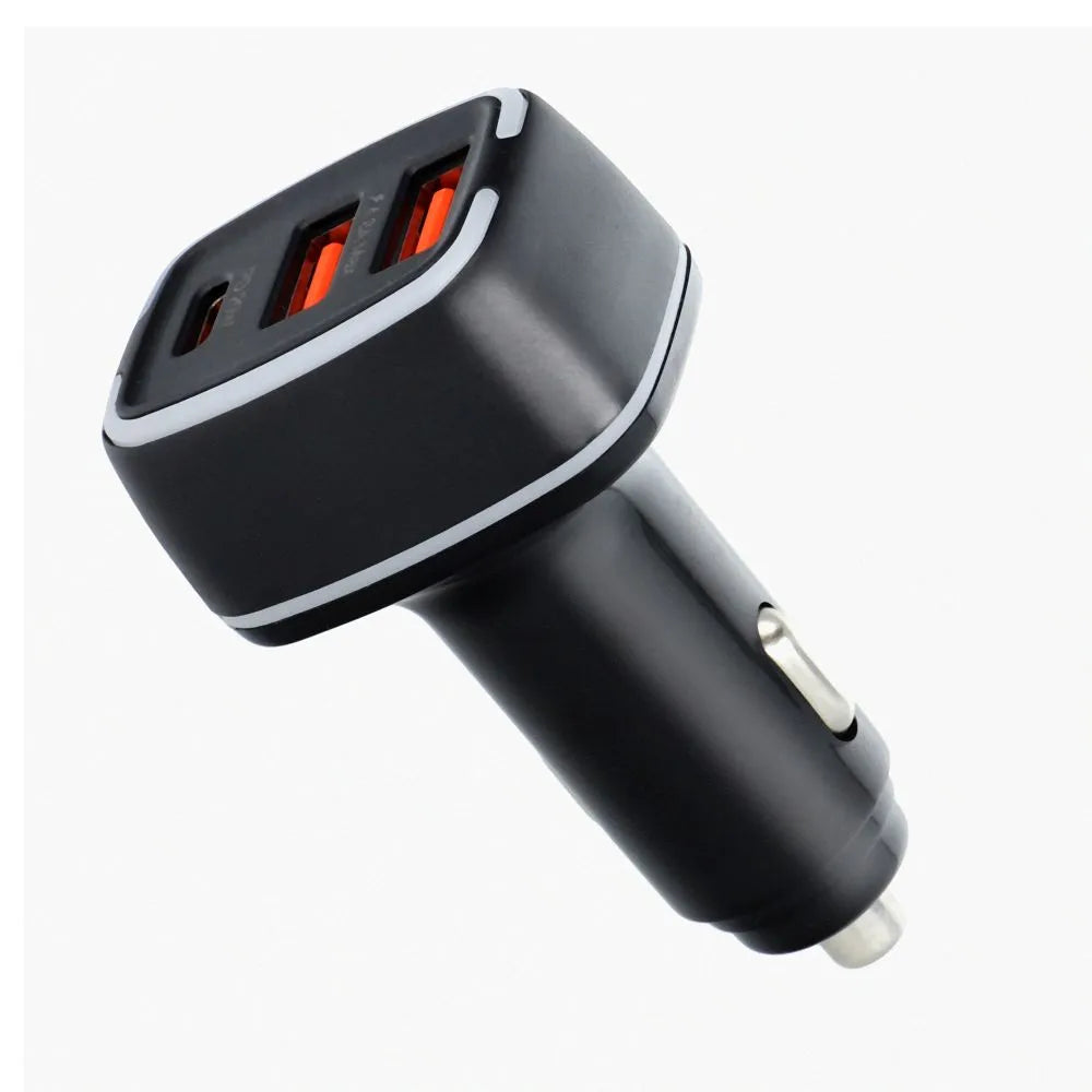 PAVAREAL avtopolnilec Type C PD 20W + 2x USB 4.8A PA-CC65 črn