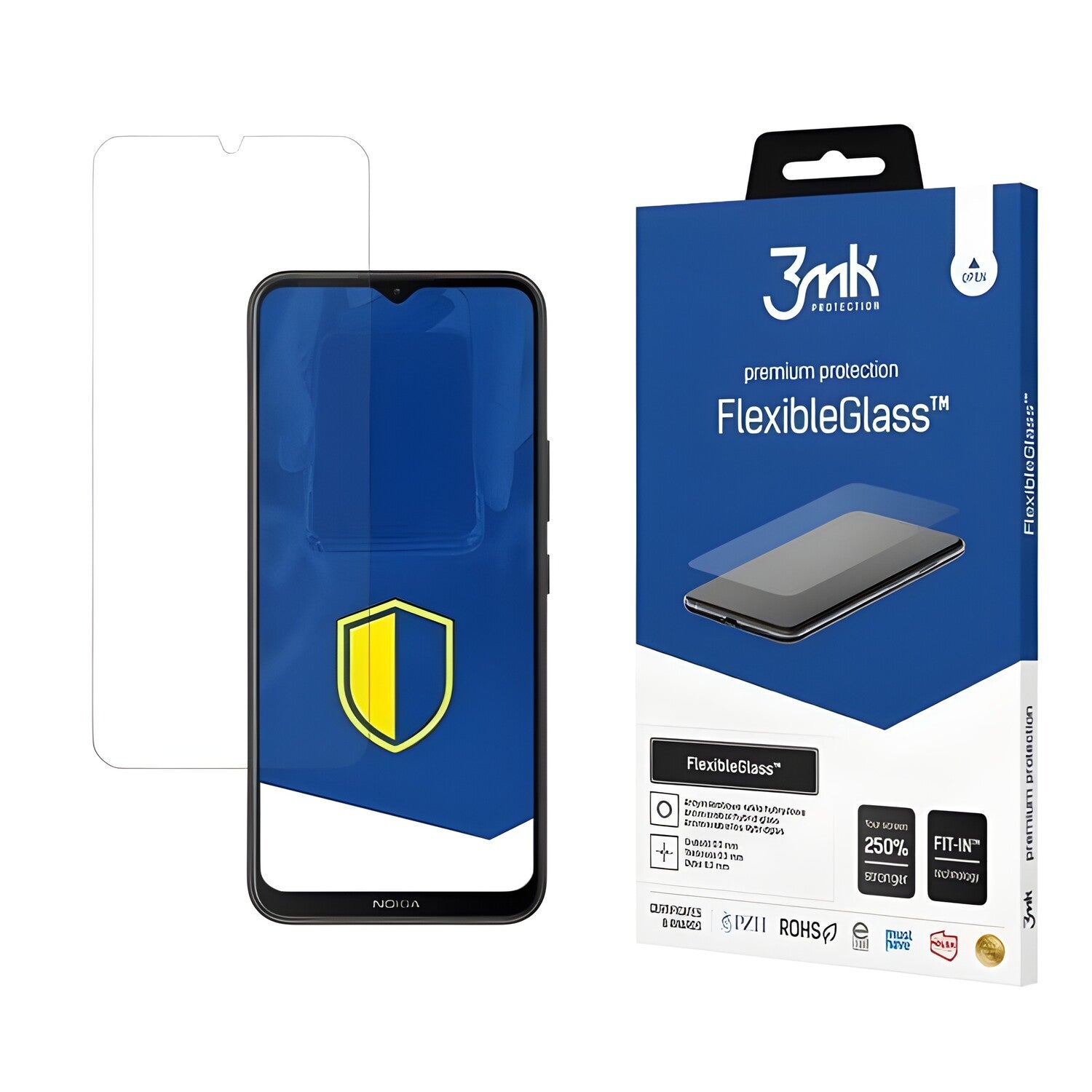 Zaštitno hibridno staklo 3mk FlexibleGlass za Nokia C21 Plus - Prozirna KP18745