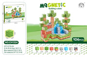 Magnetic Cubes Set, Magnetic bricks 106el.