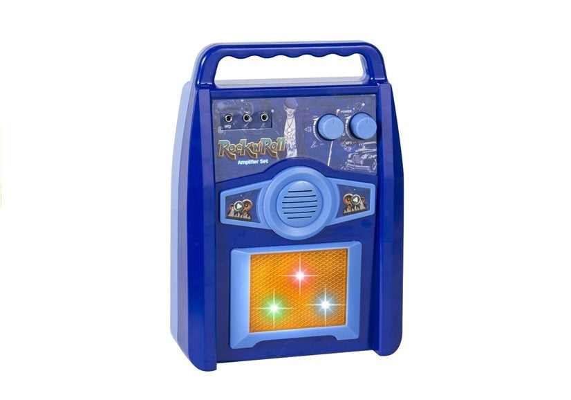 Dječja električna gitara sa pojačalom i mikrofinom Amplifier MP3 Input - plava