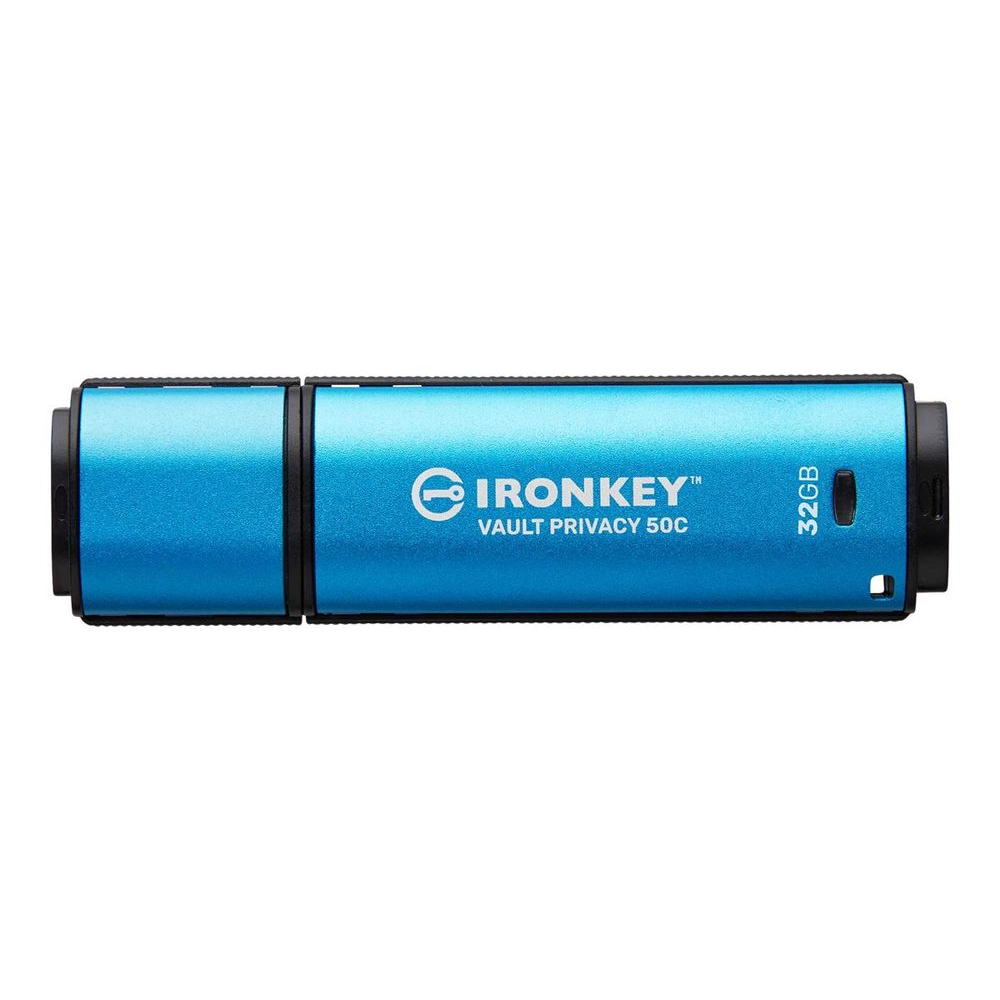 Kingston Technology IronKey Vault Privacy 50 USB izbrisivi memorijski pogon 32 GB USB Tip-C 3.2 Gen 1 (3.1 Gen 1) Crno, Plavo