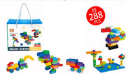Set of Coloured Construction Blocks 288el.