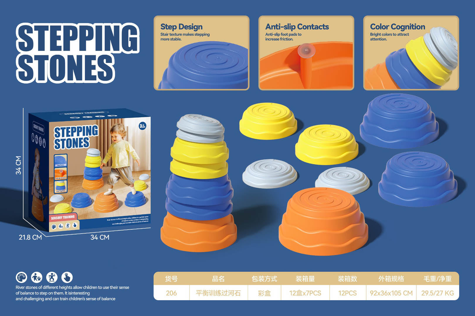 Set of Coloured Sensory Platforms