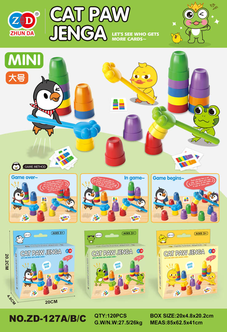 Arcade Game Cups + Cards Penguin Edition