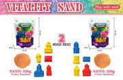 Coloured Kinetic Sand Yellow Castle + Accessories