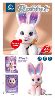 Interactive Bunny with Lights and Sounds Function White