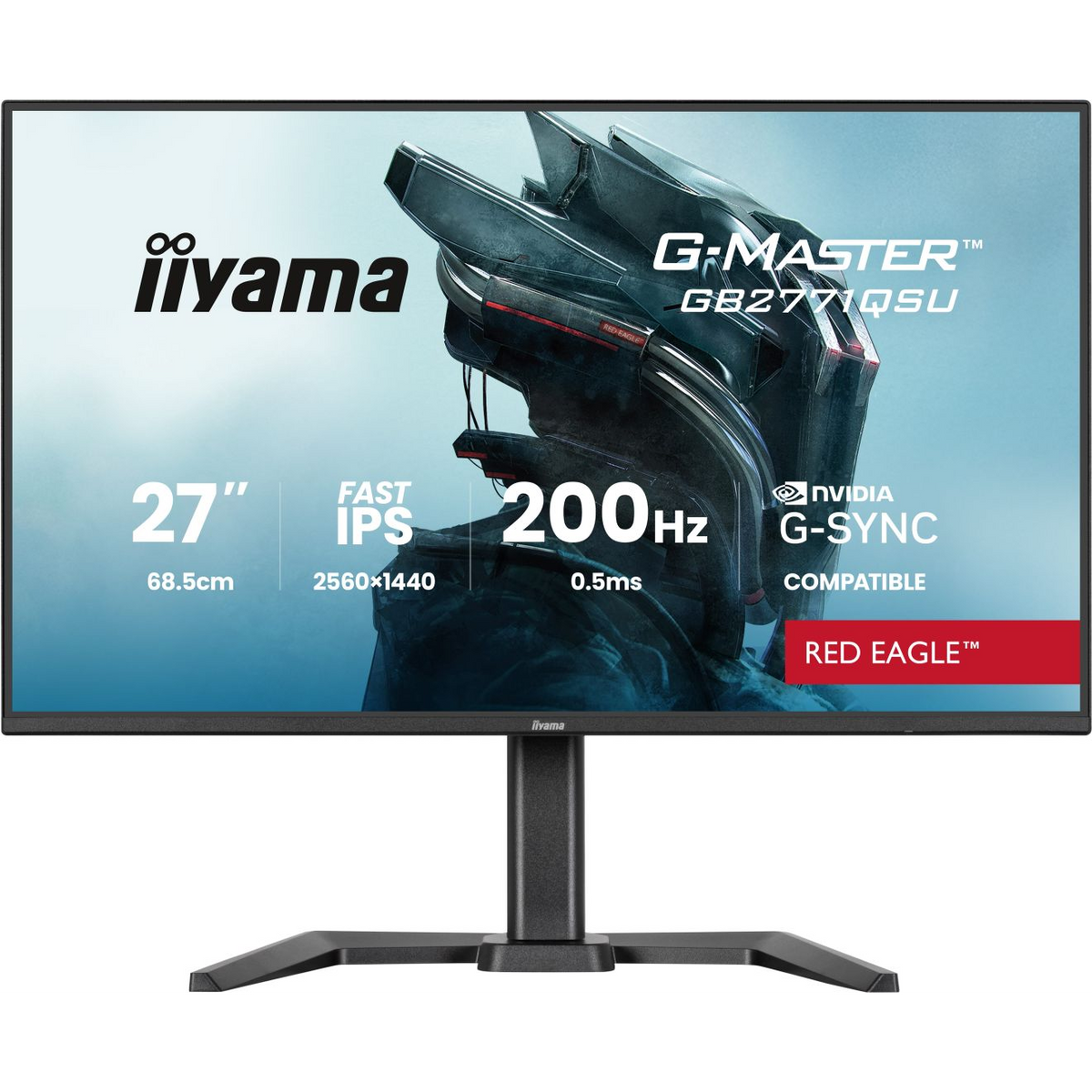 iiyama G-MASTER GB2771QSU-B1 računalni monitor 68,6 cm (27") 2560 x 1440 pikseli Wide Quad HD Crno