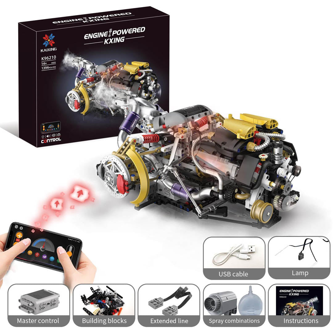 Set of bricks Motor with USB,Light and Smoke 1394el.