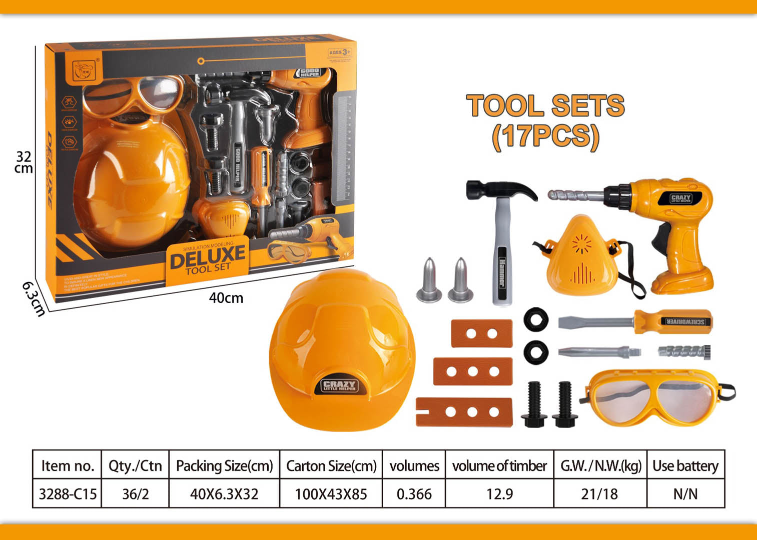 DIY Tool Kit Yellow + Helmet