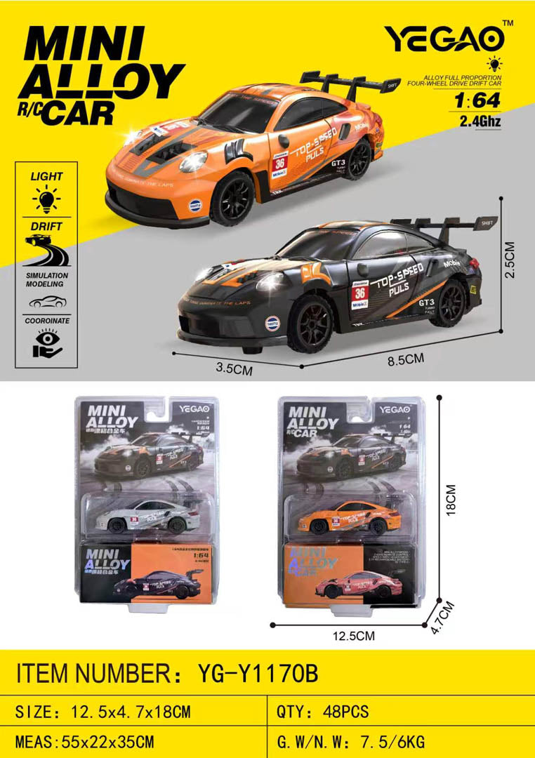 1:64 R/C TOP SPEED Drift Car Orange