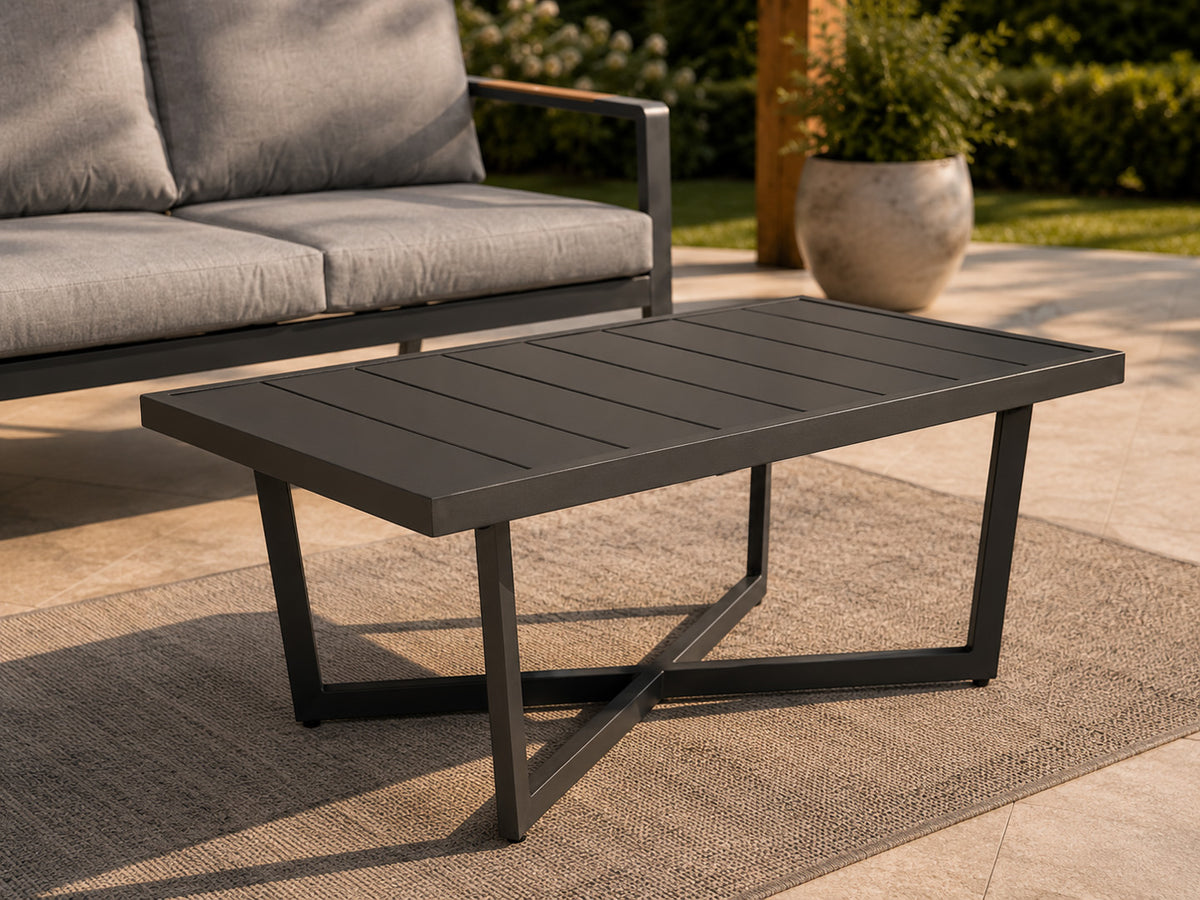 Aluminijska vrtna garnitura - sofa + 2 fotelje + stol